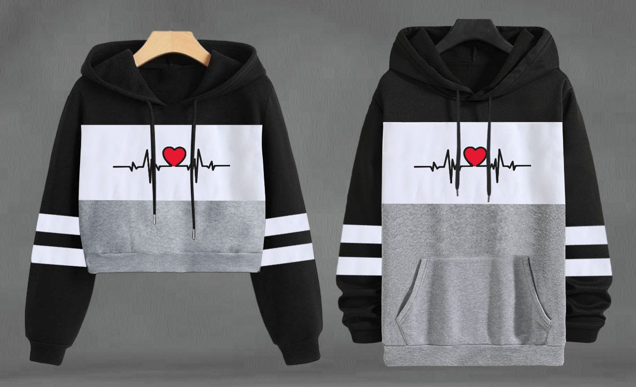 ¡Combina el Corazón y el Estilo con su Amor! Con el hoodie más estiloso para parejas. ❤️